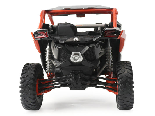 Can-Am Maverick X3 X RC Turbo RR Chalk Gray and Orange 1/12 Diecast Model by BRP Models BRP Models