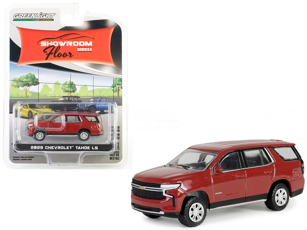 2023 Chevrolet Tahoe LS Radiant Red Metallic "Showroom Floor" Series 5 1/64 Diecast Model Car by Greenlight Greenlight