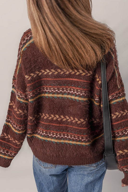 Madison Knitted Drop Shoulder Sweater-1