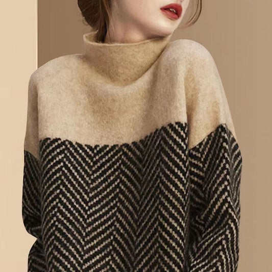 Thickened Turtleneck Bottoming Shirt Autumn And Winter Warm Sweater LadyShow.Store