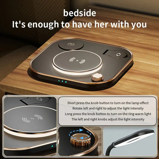 4 in 1 Wireless Charger Pad with Lamp Pi-Mart