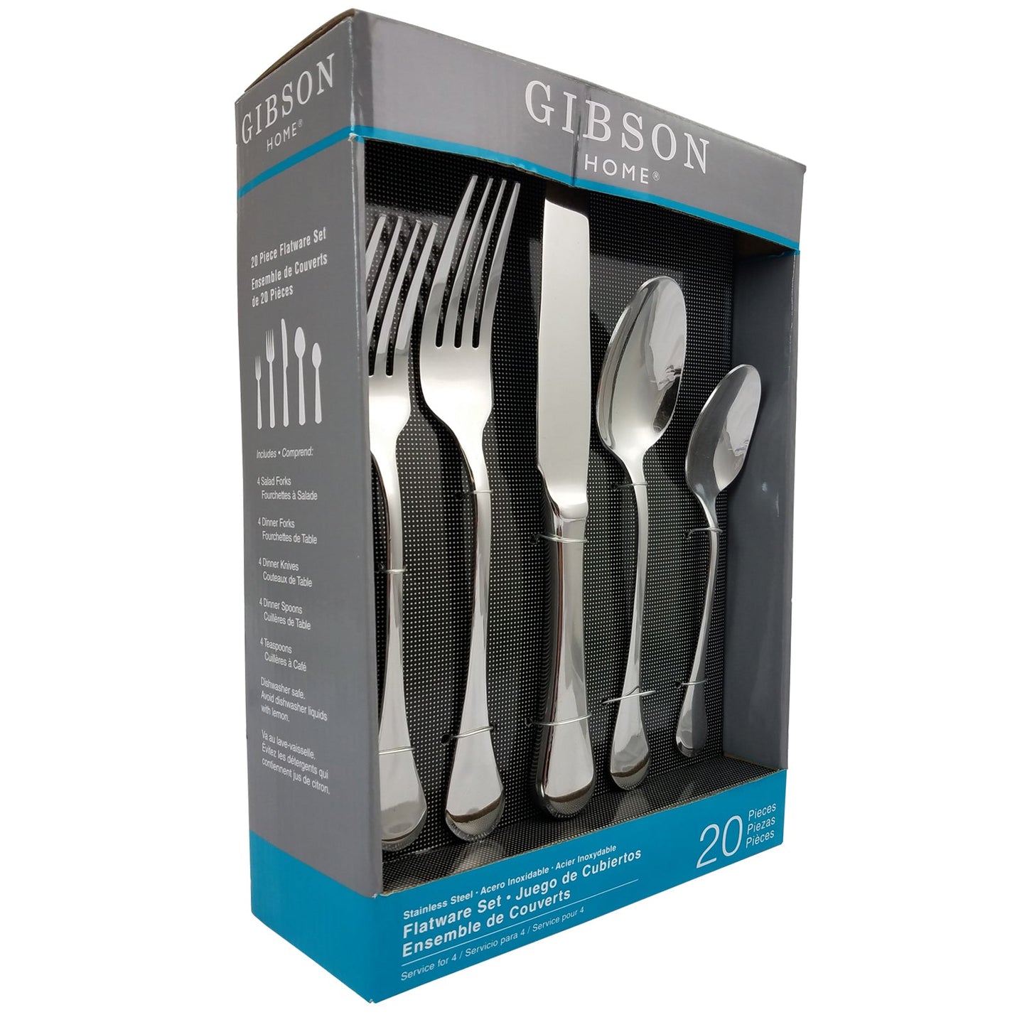 Gibson Home Classic Manchester 20-Piece Flatware Set W2B