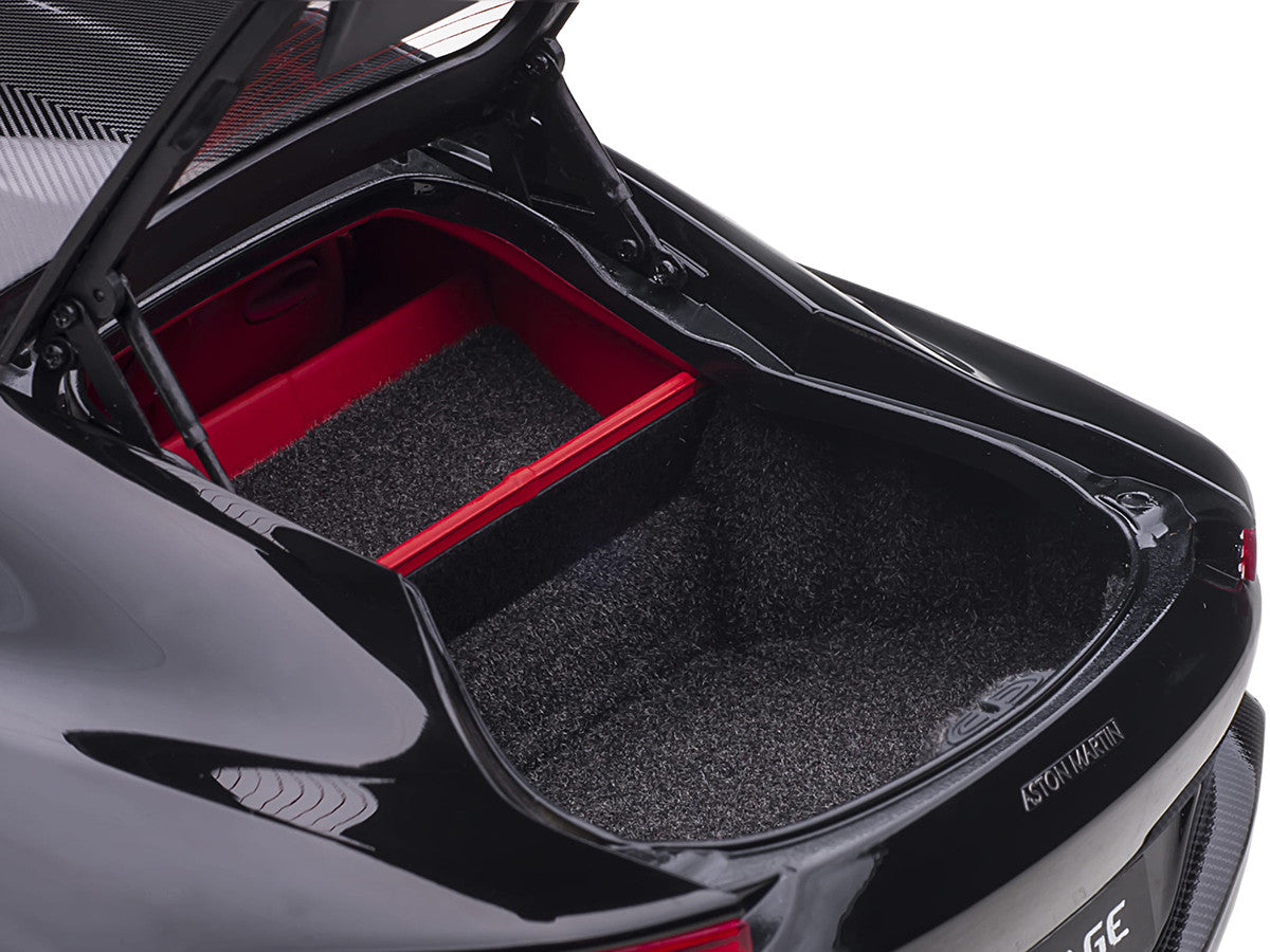 2019 Aston Martin Vantage RHD (Right Hand Drive) Jet Black with Red Interior 1/18 Model Car by Autoart-3