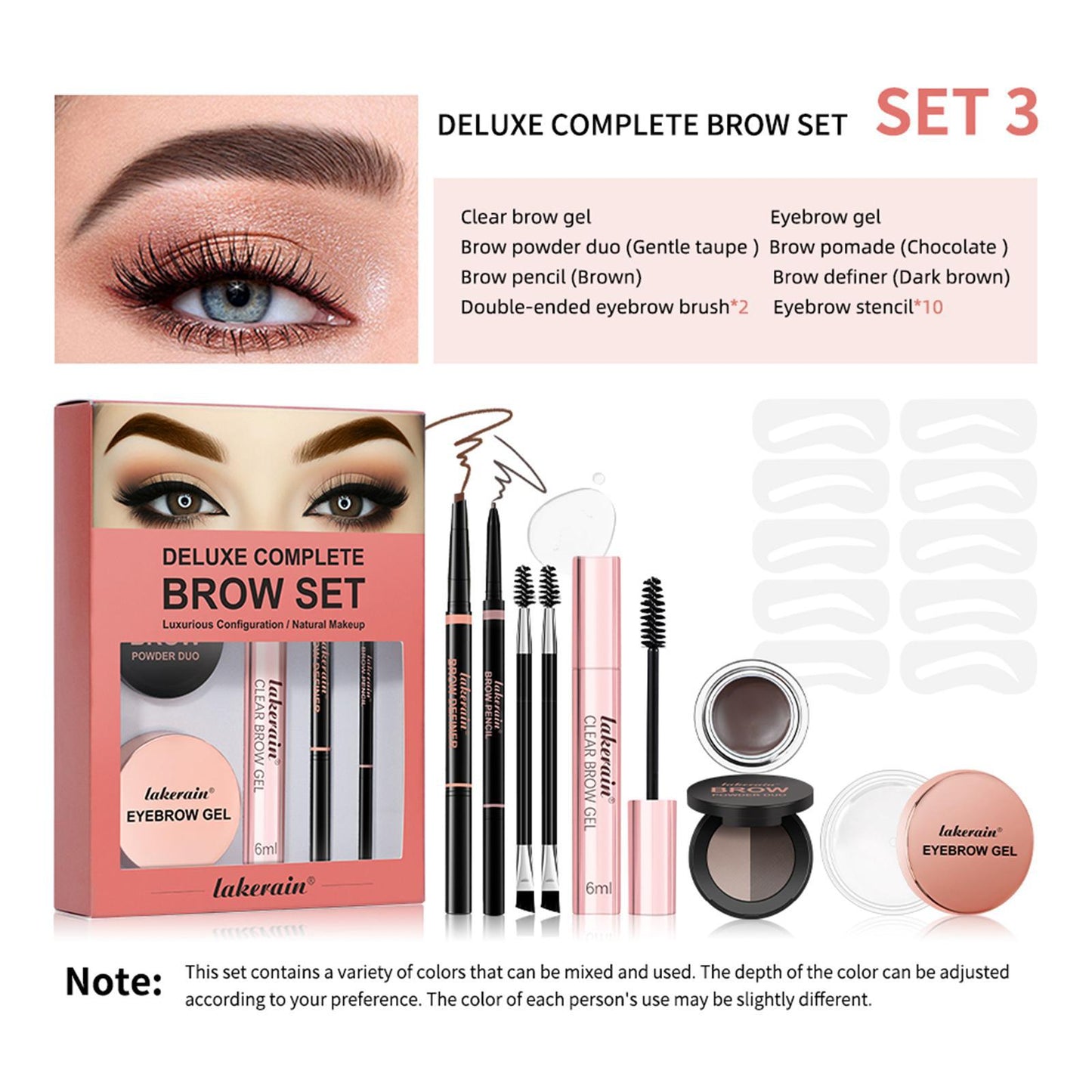 Full Set Of Stereo Powder Brow Cream Eyebrow Gel Suit CJD