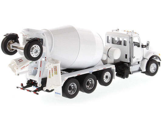 Kenworth T880 SFFA with McNeilus Bridgemaster Concrete Mixer White "Transport Series" 1/50 Diecast Model by Diecast Masters Diecast Masters