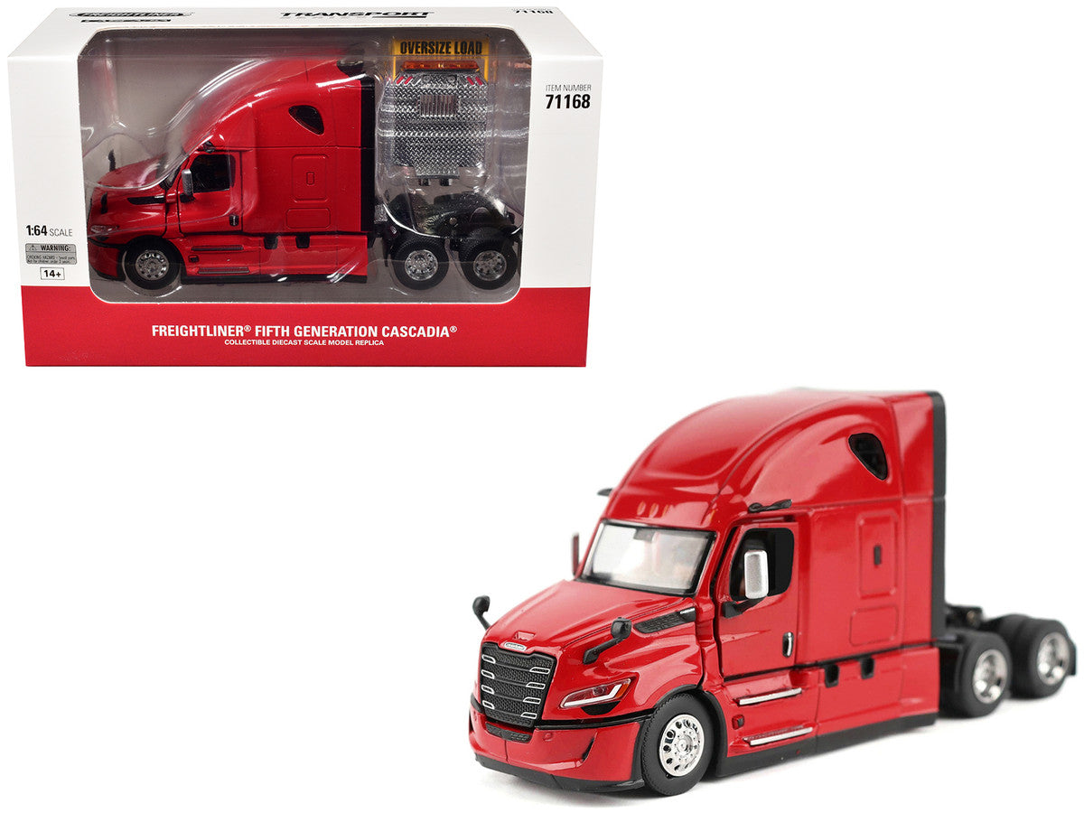 2025 Freightliner Cascadia Gen-5 Sleeper Cab Truck Tractor Red "Transport Series" 1/64 Diecast Model by Diecast Masters Diecast Masters