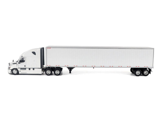 2025 Freightliner Cascadia Gen-5 Sleeper Cab Truck White with Great Dane Champion 53ft Dry Cargo Trailer "Transport Series" 1/50 Diecast Model by Diecast Masters Diecast Masters