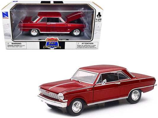1964 Chevrolet Nova SS Burgundy "Muscle Car Collection" 1/25 Diecast Model Car by New Ray New Ray