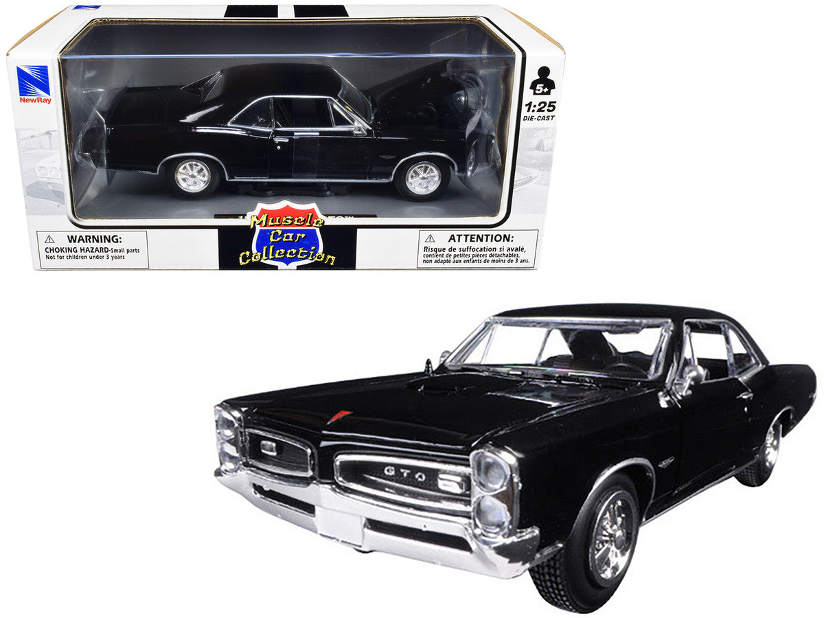 1966 Pontiac GTO Black "Muscle Car Collection" 1/25 Diecast Model Car by New Ray New Ray