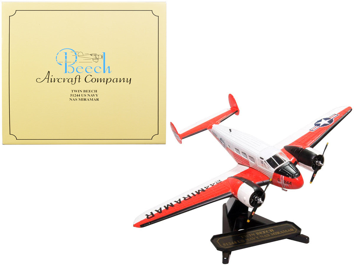 Beech UC-45J Expeditor (Twin Beech) Aircraft "51244 US Navy Naval Air Station Miramar - San Diego CA" 1/72 Diecast Model Airplane by Oxford Diecast Oxford Diecast