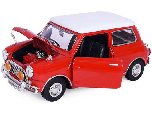 1961-1967 Morris Mini Cooper Red with White Top "Timeless Legends" 1/18 Diecast Model Car by Motormax Motormax