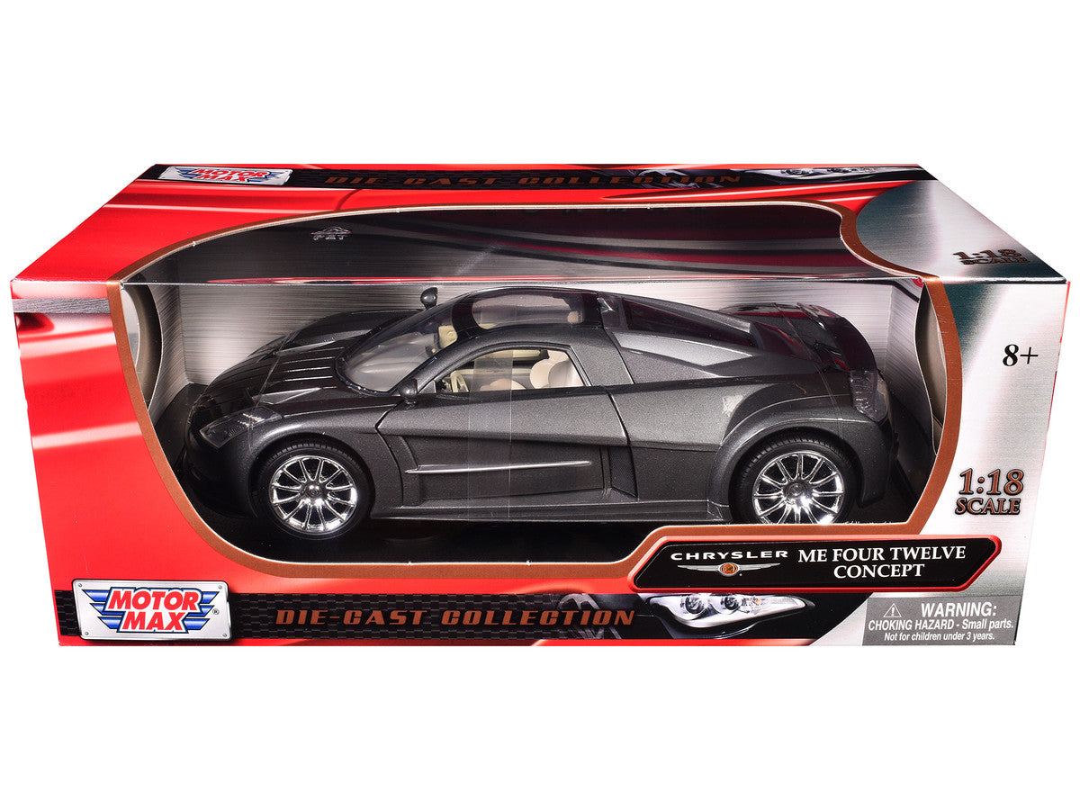 Chrysler Me Four Twelve Concept Car Grey 1/18 Diecast Model Car by Motormax Motormax