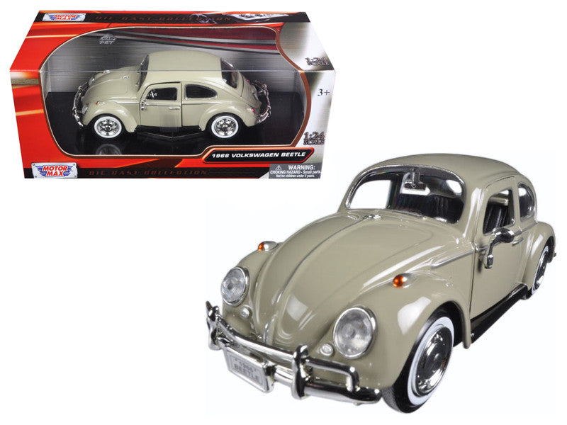 1966 Volkswagen Beetle Beige 1/24 Diecast Model Car by Motormax Motormax