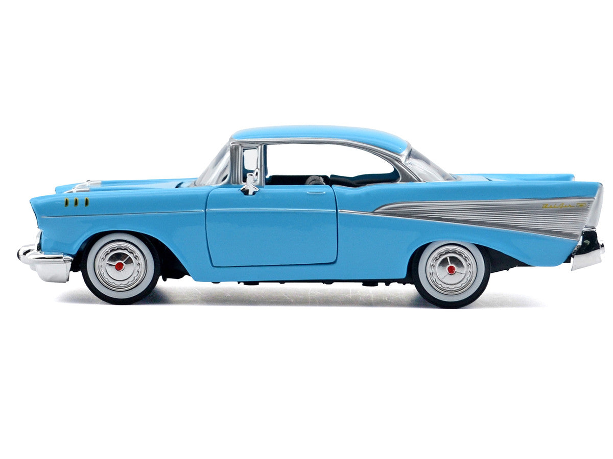 1957 Chevrolet Bel Air Light Blue "Timeless Legends" Series 1/24 Diecast Model Car by Motormax Motormax