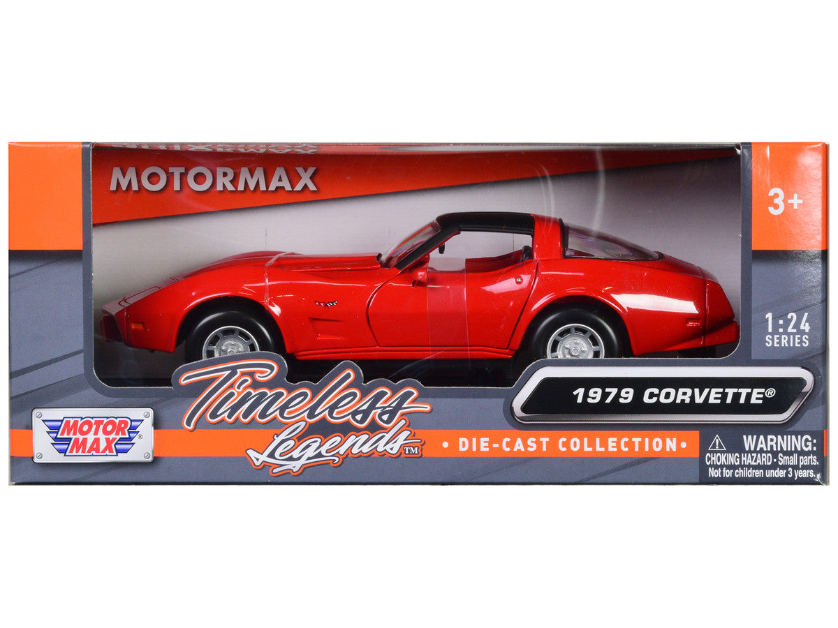 1979 Chevrolet Corvette Red 1/24 Diecast Model Car by Motormax Motormax