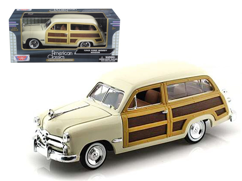 1949 Ford Woody Wagon Beige 1/24 Diecast Model Car by Motormax W2B