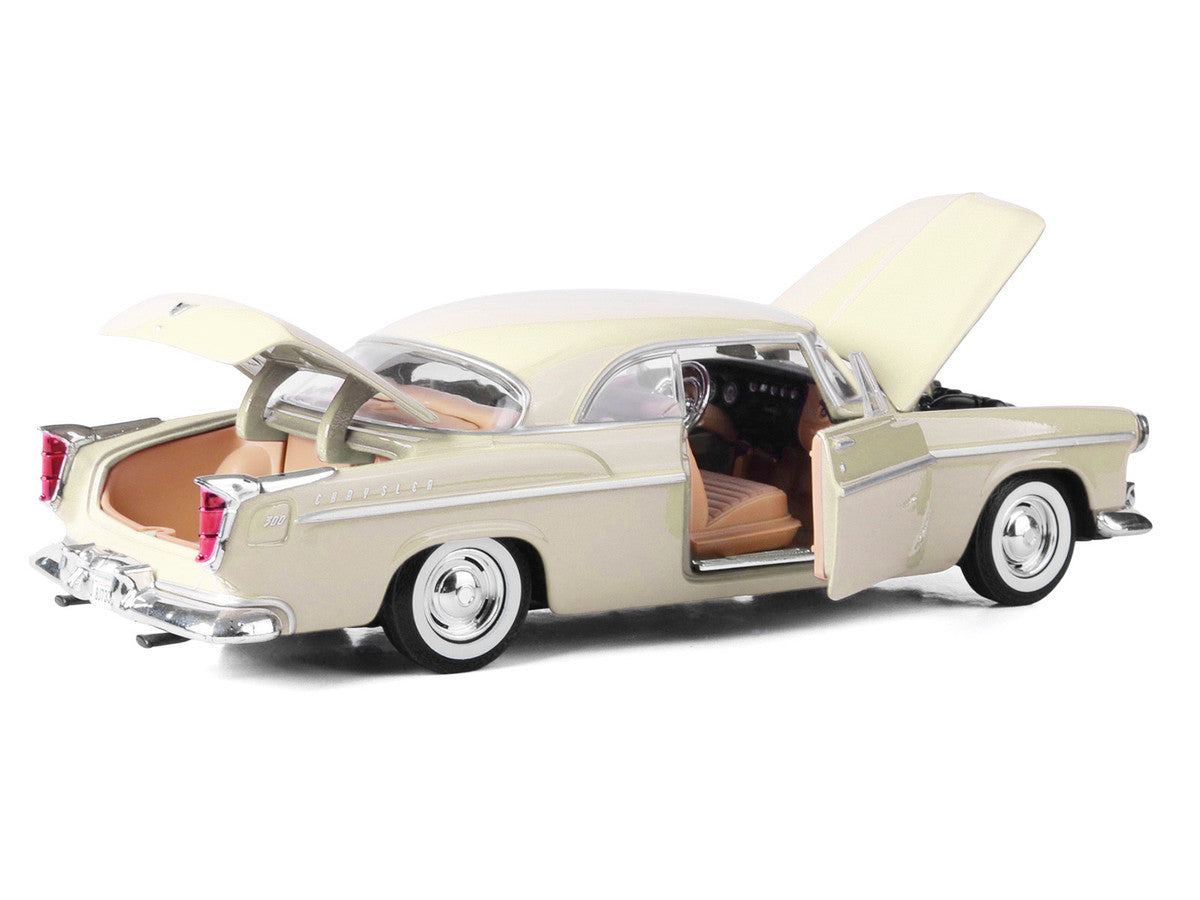 1955 Chrysler C300 Cream "Timeless Legends" Series 1/24 Diecast Model Car by Motormax Motormax