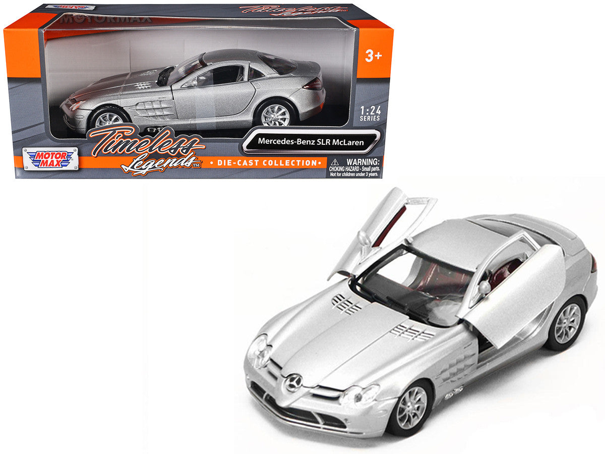 Mercedes McLaren SLR Silver 1/24 Diecast Model Car by Motormax Motormax