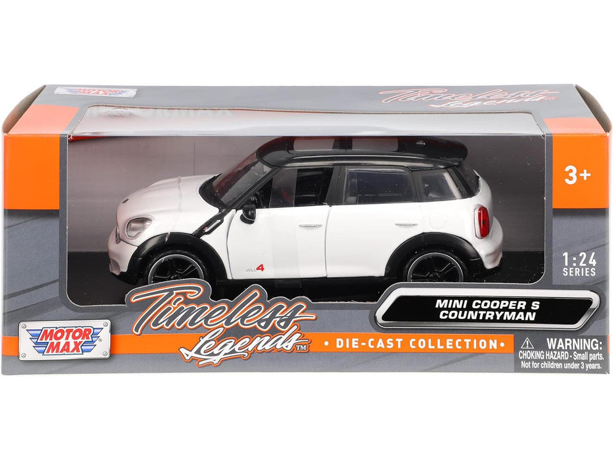 Mini Cooper S Countryman White 1/24 Diecast Car Model by Motormax Motormax