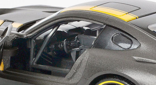 Mercedes AMG GT3 #1 Matt Gray with Yellow Stripes "GT Racing" 1/24 Diecast Model Car by Motormax Motormax