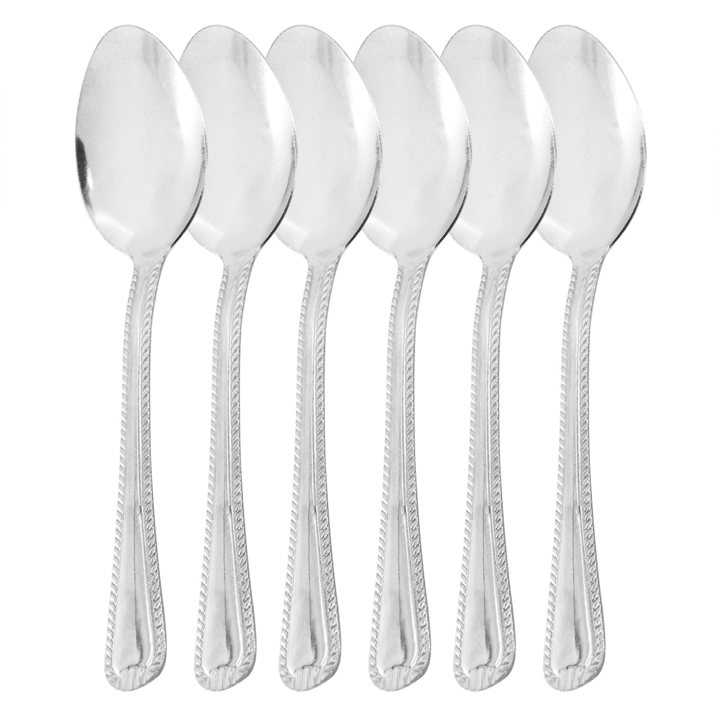 Gibson Home Tustin 6 Piece Stainless Steel Teaspoon Flatware Set in Silver W2B