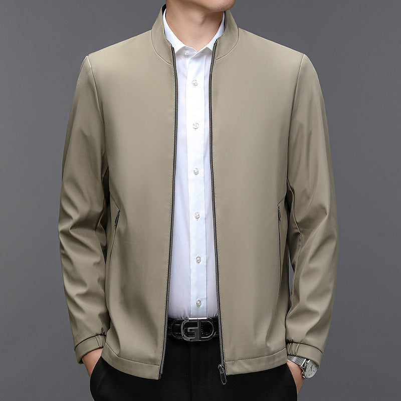 Stand Collar Middle-aged Men Casual Jacket LadyShow.Store