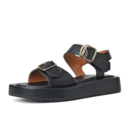 Women's Summer Flat Platform Sandals with Buckle Best YouTube Store