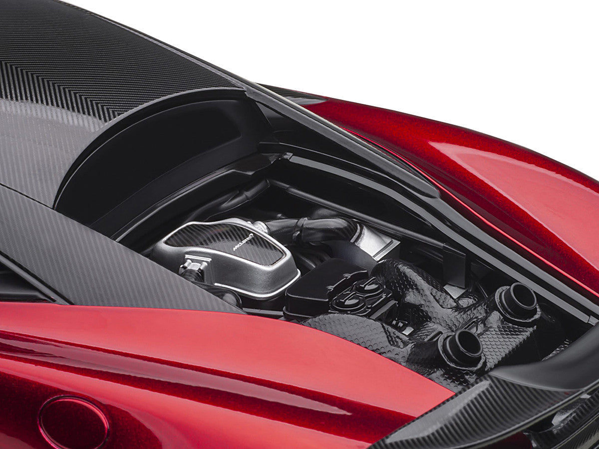 Mclaren 600LT Vermillion Red and Carbon 1/18 Model Car by Autoart Autoart
