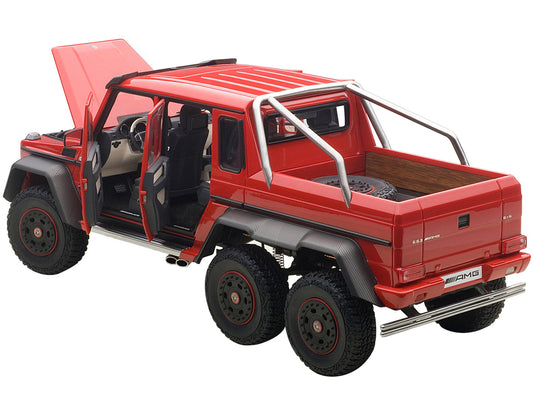 Mercedes G63 AMG 6X6 Red 1/18 Model Car by Autoart-1
