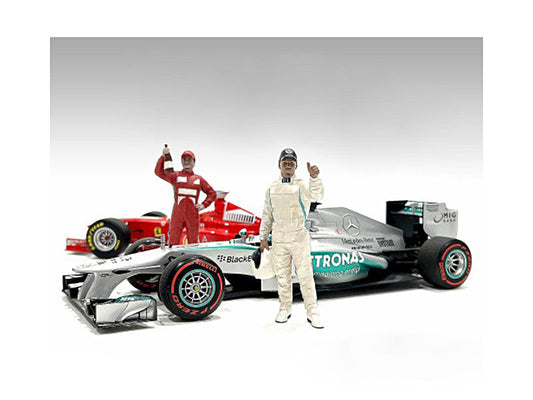 "Racing Legends" 2000's Figures A and B Set of 2 for 1/18 Scale Models by American Diorama American Diorama