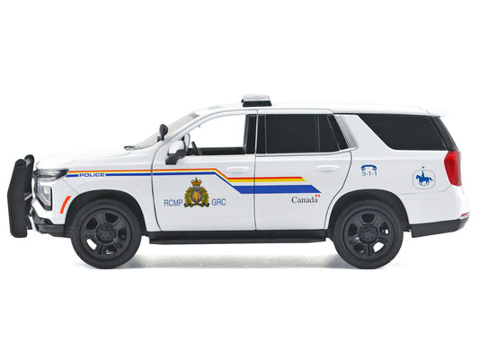 2025 Chevrolet Tahoe PPV with Light Bar "RCMP Royal Canadian Mounted Police" White "Law Enforcement and Public Service" Series 1/24 Diecast Model Car by Motormax-1