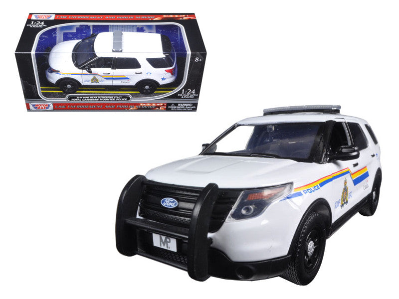 2015 Ford Police Interceptor Utility with Light Bar "RCMP Royal Canadian Mounted Police" White 1/24 Diecast Model Car by Motormax Motormax
