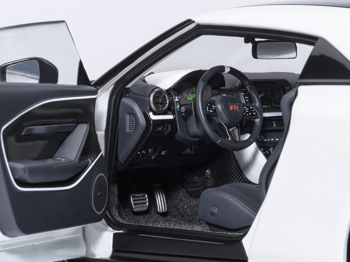 Nissan GT-R50 By ItalDesign Black and White Metallic 1/18 Model Car by Autoart Autoart