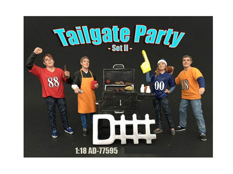 Tailgate Party Set II 4 Piece Figure Set For 1:18 Scale Models by American Diorama-0