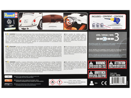 Level 3 Model Kit 1968 Volkswagen Beetle All-Included Kit 1/32 Scale Model by Revell Revell