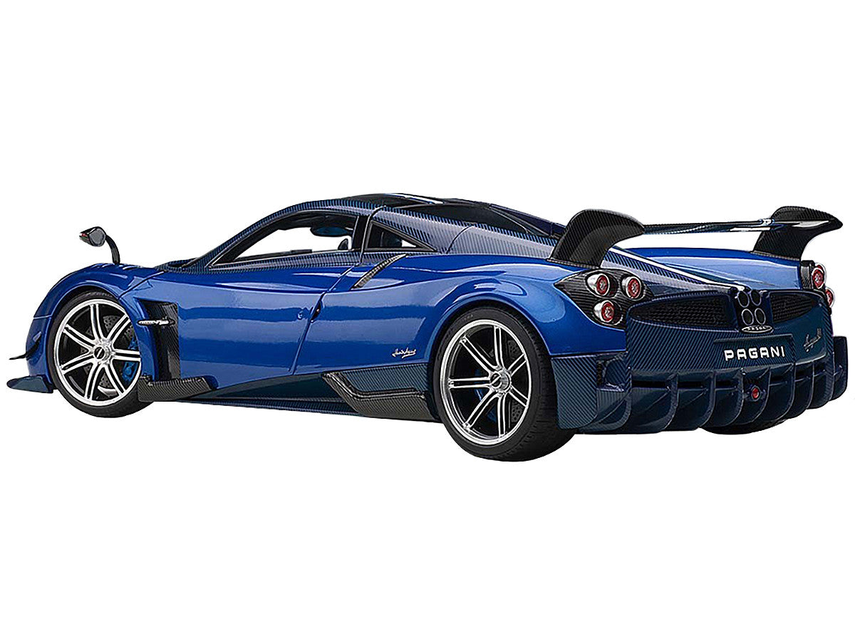 Pagani Huayra BC Blu Francia / Candy Blue Metallic with Carbon Accents 1/18 Model Car by Autoart Autoart