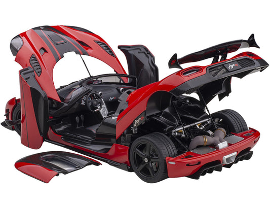 Koenigsegg Agera RS Chili Red with Black Accents 1/18 Model Car by Autoart-1