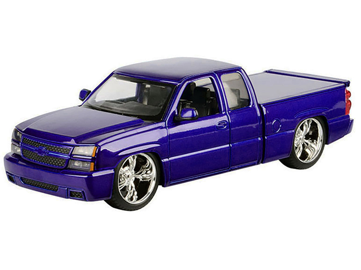 2006 Chevrolet Silverado Custom Pickup Truck Blue Metallic "Die-Cast Collection" Series 1/25 Diecast Model Car by Motormax Motormax