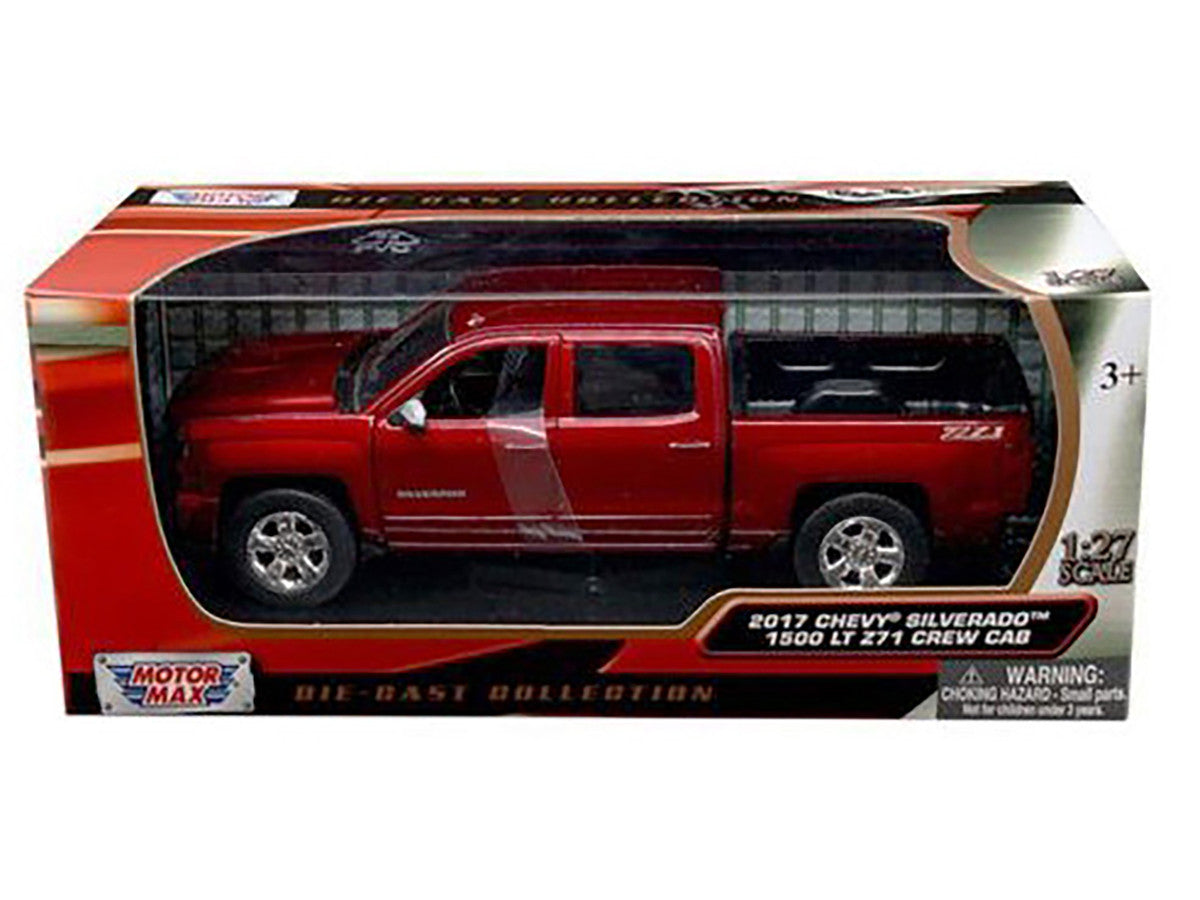 2017 Chevrolet Silverado 1500 LT Z71 Crew Cab Metallic Red 1/27 Diecast Model Car by Motormax Motormax