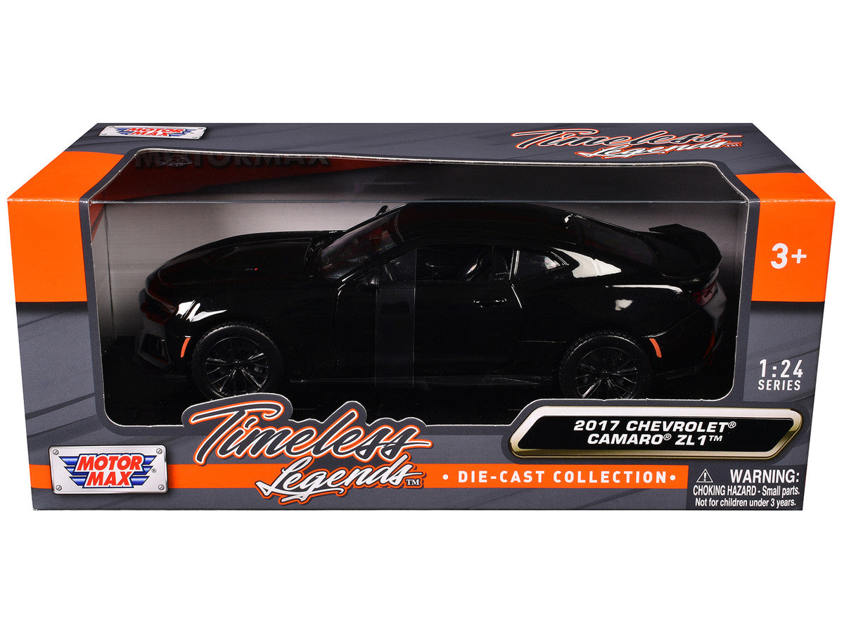 2017 Chevrolet Camaro ZL1 Black 1/24 Diecast Model Car by Motormax-2