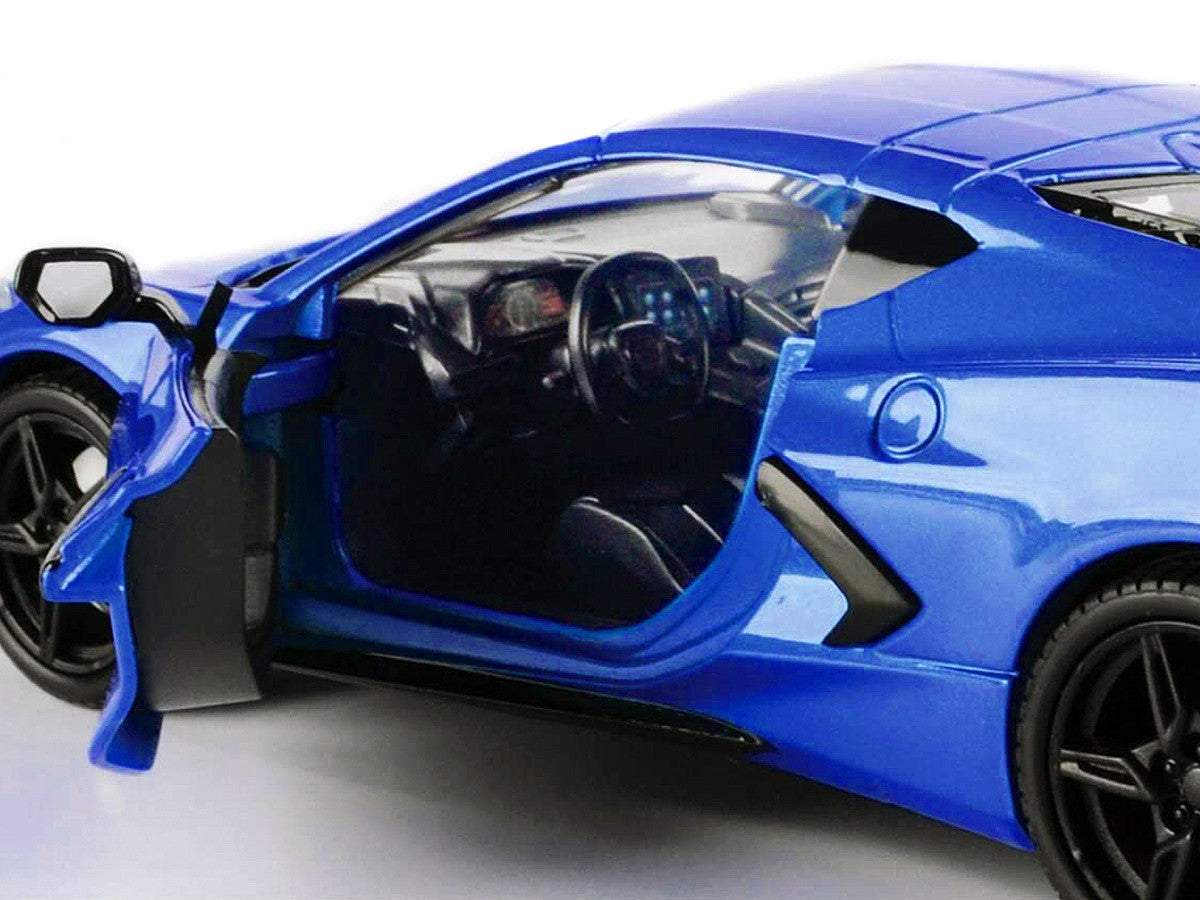 2020 Chevrolet Corvette C8 Stingray Blue Metallic "Timeless Legends" 1/24 Diecast Model Car by Motormax Motormax