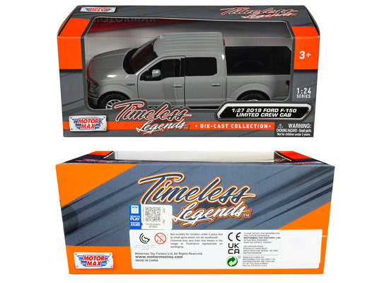 2019 Ford F-150 Limited Crew Cab Pickup Truck Gray "Timeless Legends" Series 1/24-1/27 Diecast Model Car by Motormax Motormax