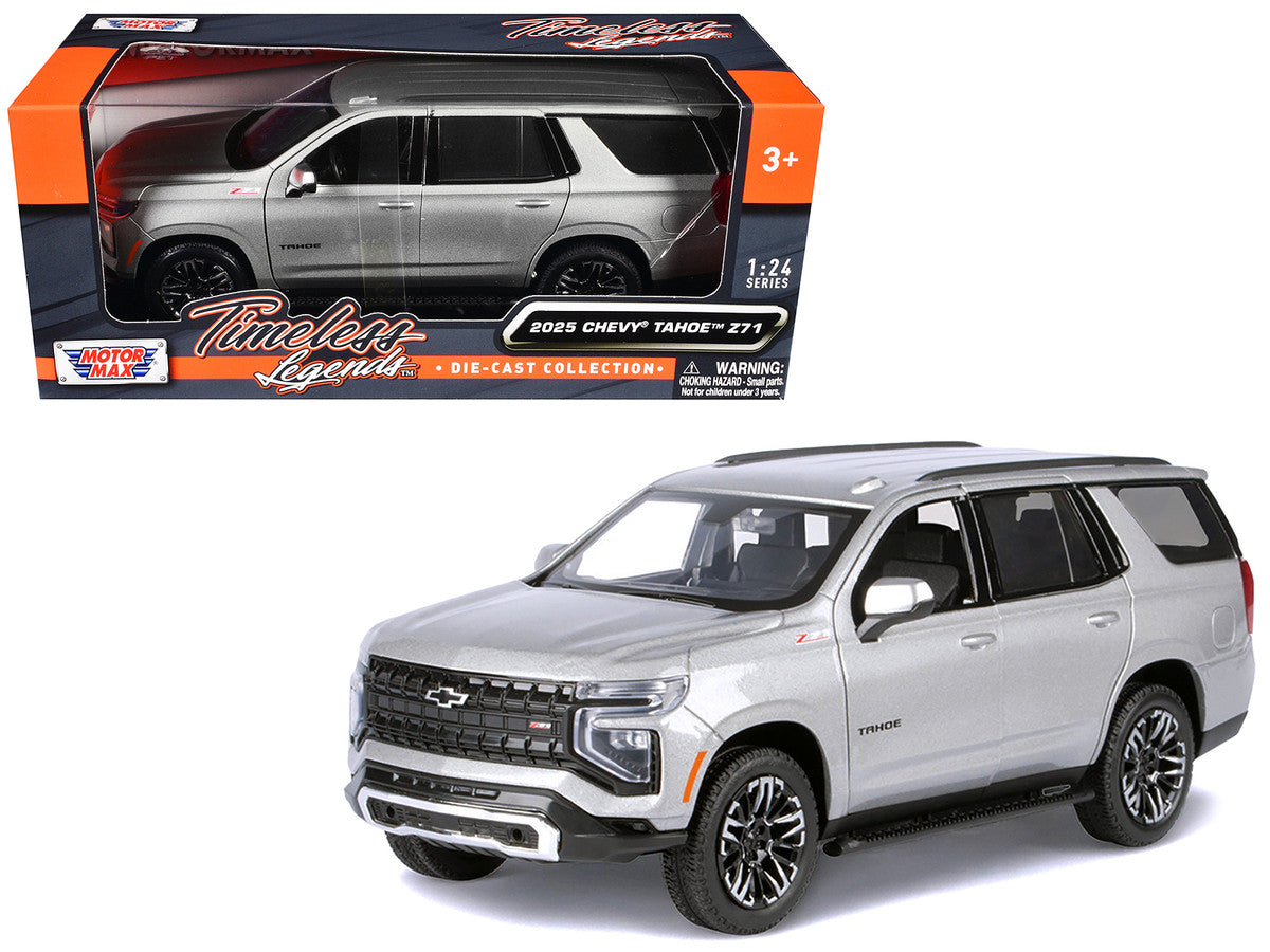 2025 Chevrolet Tahoe Z71 Gray Metallic "Timeless Legends" Series 1/24 Diecast Model Car by Motormax Motormax