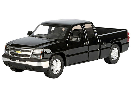 2006 Chevrolet Silverado 1500 Pickup Truck Black "Die-Cast Collection" Series 1/25 Diecast Model Car by Motormax Motormax