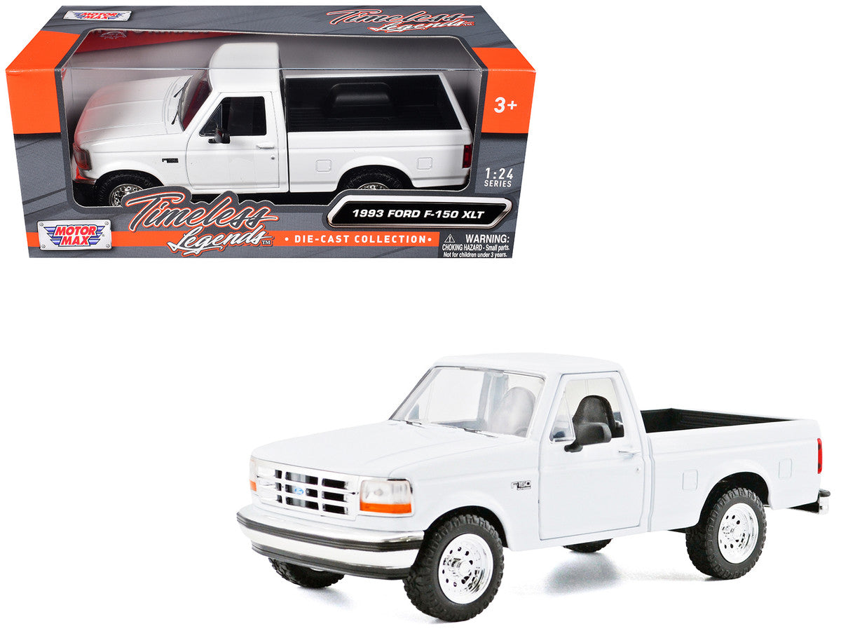 1993 Ford F-150 XLT Pickup Truck White "Timeless Legends" Series 1/24 Diecast Model Car by Motormax Motormax