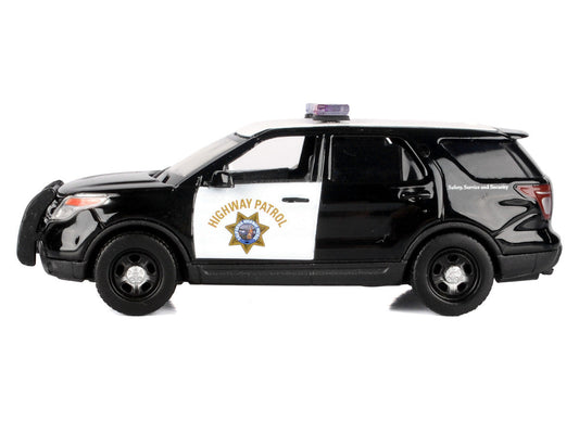 2015 Ford Police Interceptor Utility "California Highway Patrol" Black and White "Law Enforcement and Public Service" Series 1/43 Diecast Model Car by Motormax Motormax