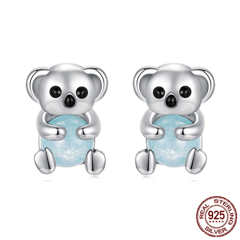 Exquisite Koala Earrings S925 Sterling Silver Earrings LadyShow.Store