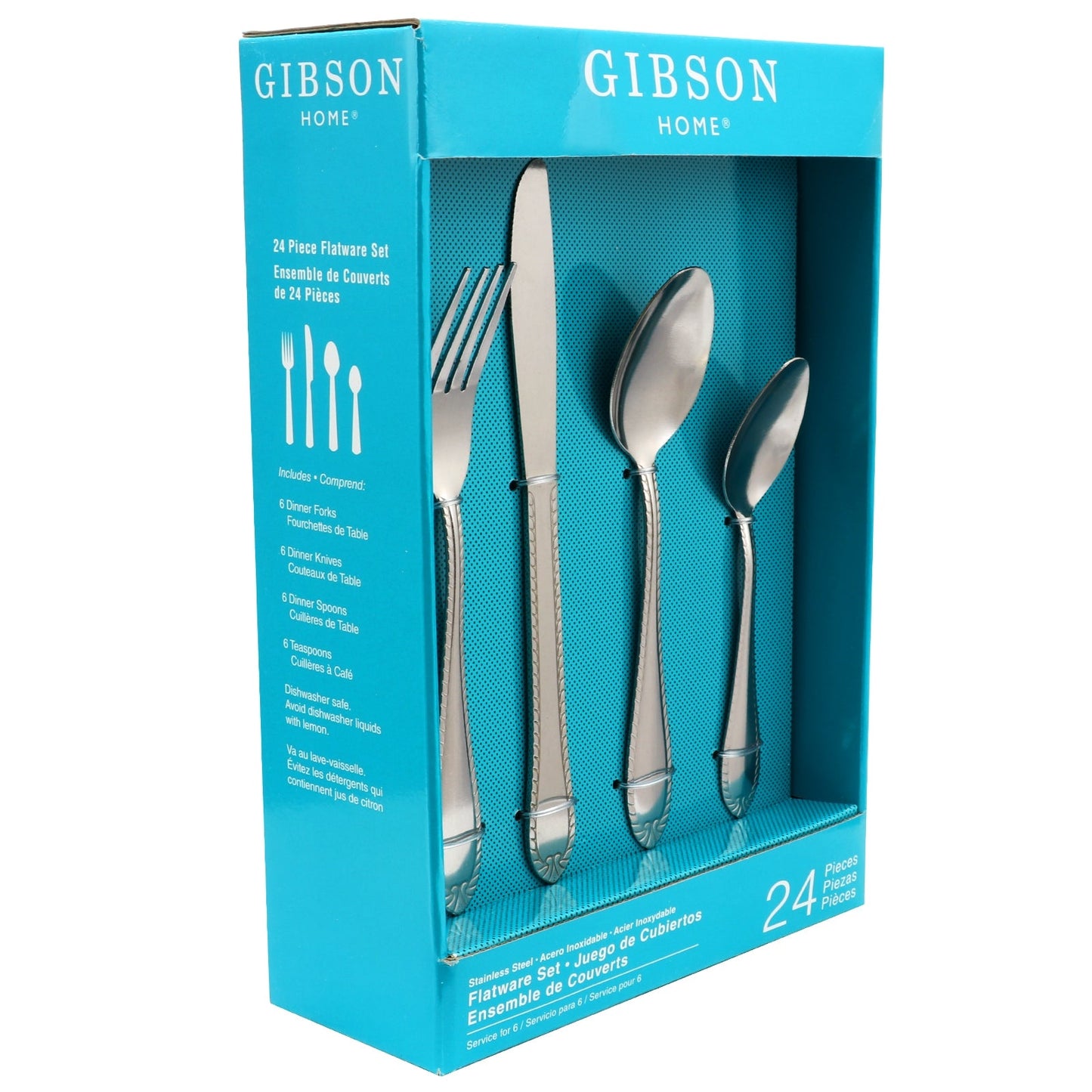 Gibson Home New Wilmington Flatware Set, Set of 24 W2B