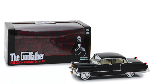 1955 Cadillac Fleetwood Series 60 Black "The Godfather" (1972) Movie 1/24 Diecast Model Car by Greenlight Greenlight