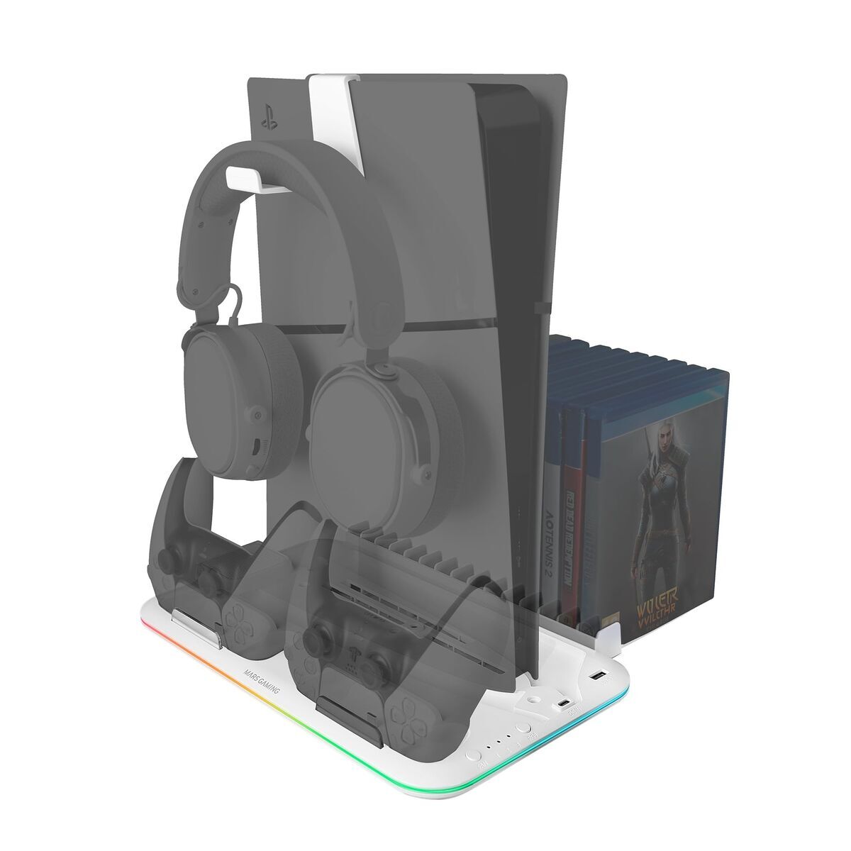 Headphone stand Mars Gaming MPS5B2 White-6